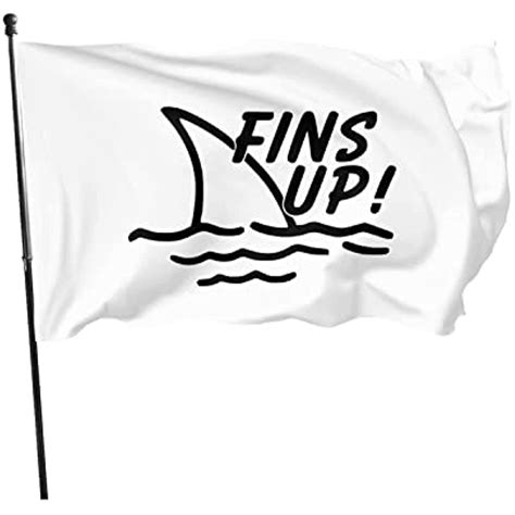 Fins Up Flag Suitable For Outdoorandindoor Washable Decorations Polyester
