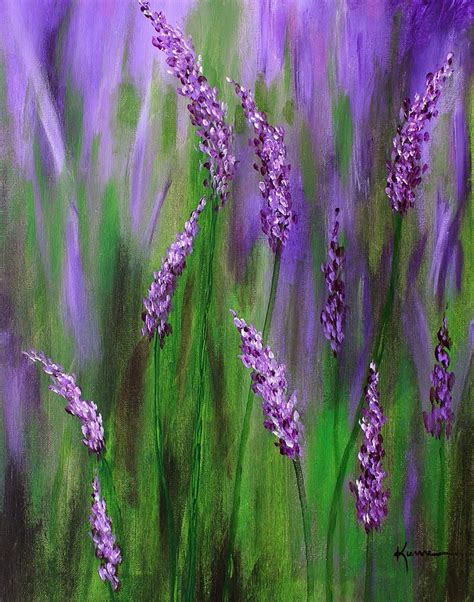 Lavender Painting Canvas Painting Flower Art Painting Easy Canvas