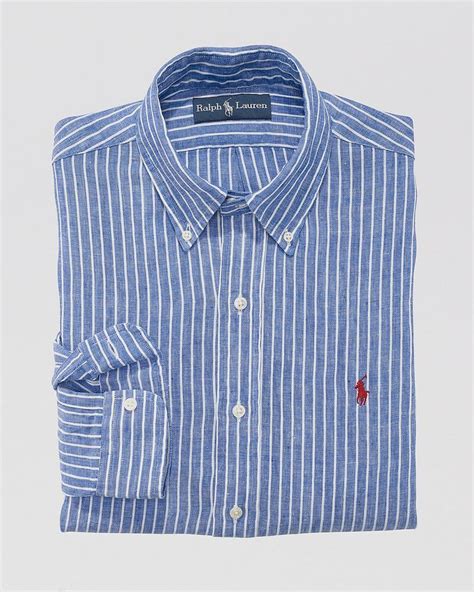 Polo Ralph Lauren Custom Fit Striped Linen Shirt Bloomingdale S