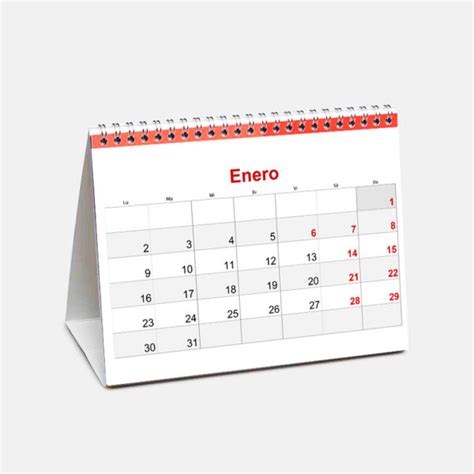 Calendario Sobremesa Espiral Imprenta Online 24h