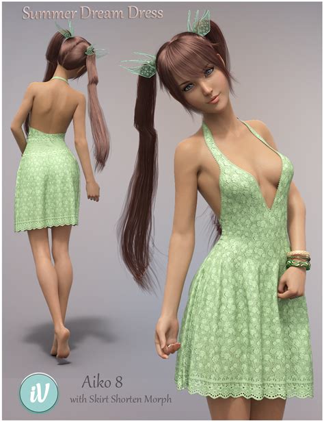 DForce IV Summer Dream Dress For Genesis 8 Female S 3D Figure Assets