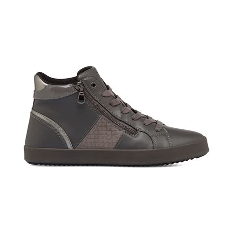 Sneakers Alte Grigie Da Donna Con Zip Laterale Geox Bloomie