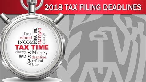 2018 Tax Filing Deadlines Youtube