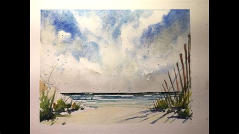 Painting A Beach And Ocean Scene In Watercolor With Chris Petri Youtube