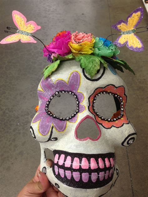 Day Of The Dead Mask Try With Micheals Craft Store Items Day Of