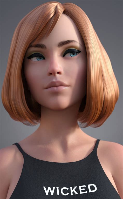Pin By Cg Shorts On Cg Characters 3d Model Character Female