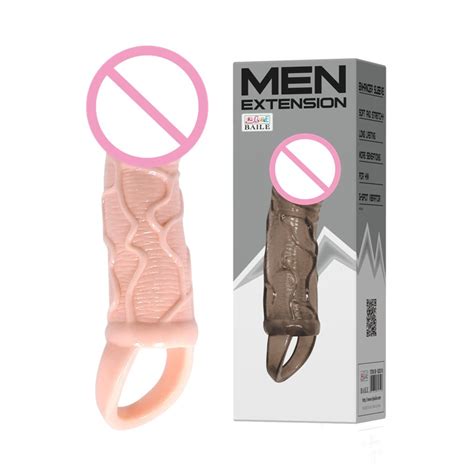 New Reusable Strap On Delay Penis Sleeves Dildo Condoms Extension Cock
