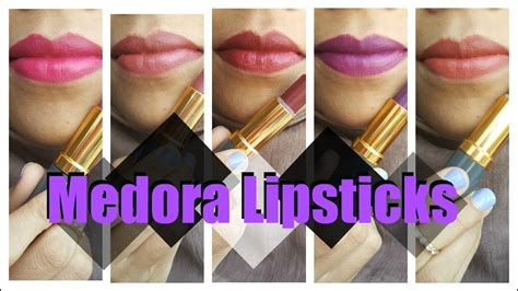 Affordable Makeup Medora Lipsticks Collection Swatches Pakistani