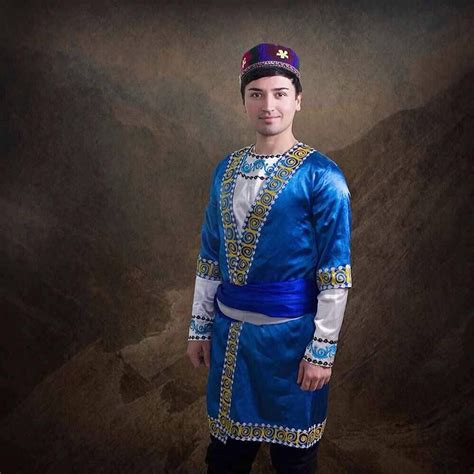 Traditional Men´s Attire From Central Tajikistan Kulob Style Worn By Farkhod Djomakhmadzoda