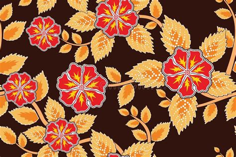 Motif Lukisan Corak Batik Bunga Simple Batik Corak Kasut Lukisan