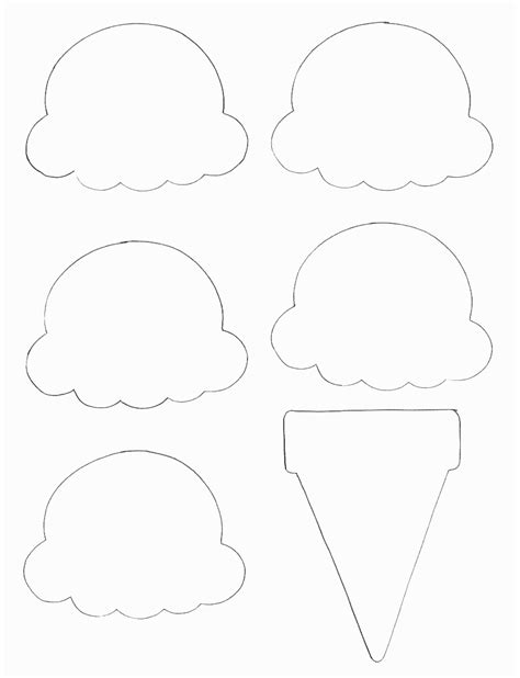 Free Printable Ice Cream Cone Template Printable Templates