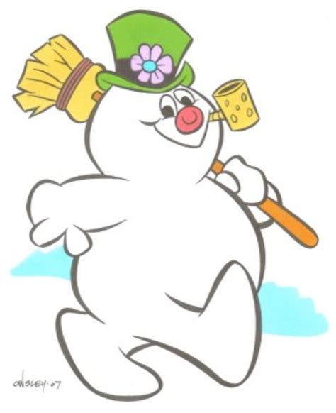 Christmas card of funny confused santa claus with big bag standing next to snowman in frosty windy weather. Frosty the Snowman | Frosty the snowmen, Christmas cartoon ...