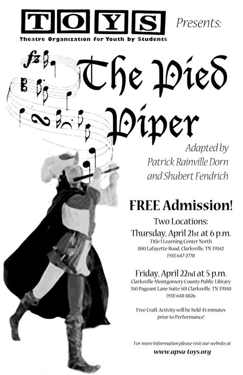 Toys To Present The Pied Piper Clarksville Online Clarksville