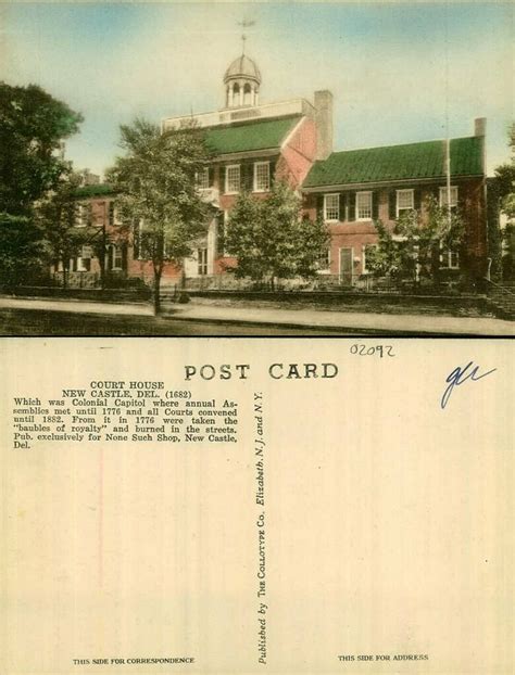 Court House New Castle Del Collection Caley Postcards F Flickr