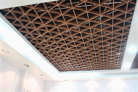 The woodgrid® coffered ceiling system is a suspended ceiling system similar to metal grid, but it is all wood and does not require any metal grid for. Hot Item Aluminum Triangle Grid Ceiling | Ceiling tiles ...