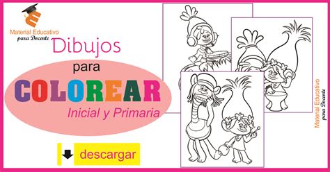 Material Educativo: Dibujos para colorear, para niños de Inicial y Primaria