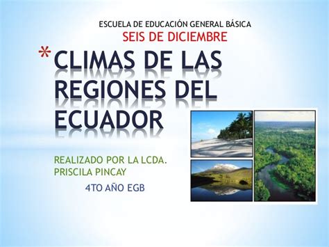 Clima Del Ecuador Por Regiones 9 Zonas Climaticas Images