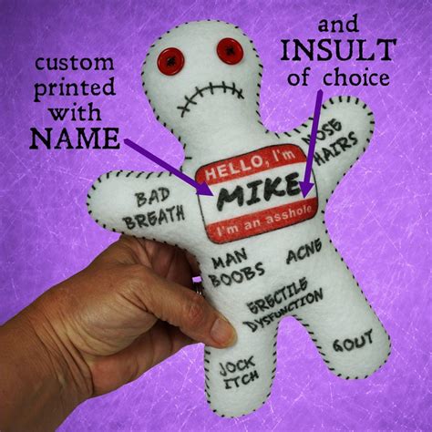 personalized voodoo doll funny breakup t divorce party etsy
