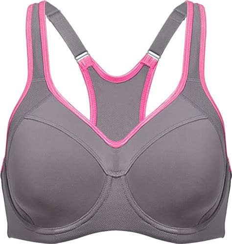 Syrokan Womens Full Support Racerback Lightly Lined Underwire Sports Bra Uk Clothing