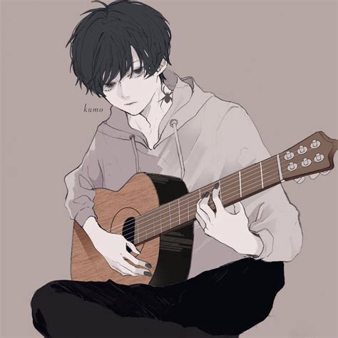 Cool Anime Boy With Guitar