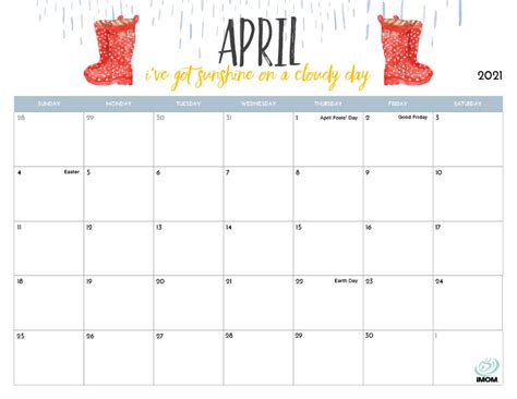 Simple monthly planner and calendar for april 2021. 2021 Printable Calendars: 10 Free Printable Calendar Designs - iMom