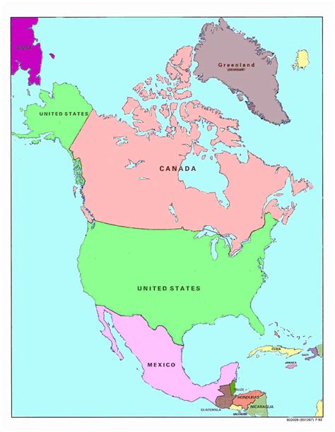 North America Map With States And Capitals Map