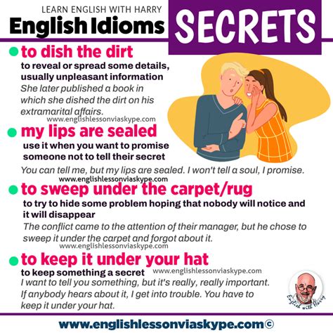 English Idioms About Secrets • Speak Better English With Harry 👴