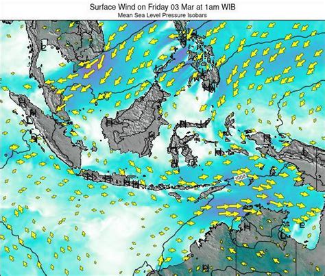 Indonesia Surface Wind On Tuesday 25 May At 1pm Wib