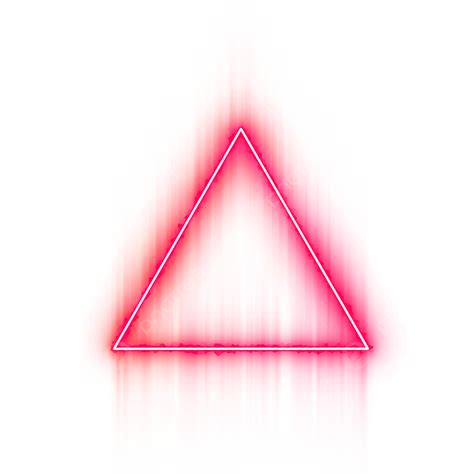 Crystal Triangle Frame Neon Border Red Neon Neon Border Border Png