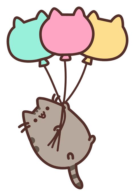 Pusheen With Balloons Pusheen Cat Pusheen Cute Pusheen