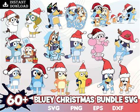 Bluey Christmas The Dog Svg Bundle Christmas Svg Cartoon S Inspire