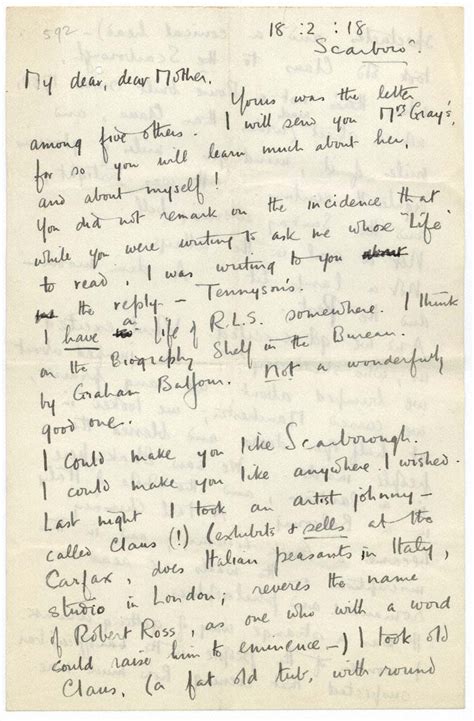 Letter To Susan Owen 1 First World War Poetry Digital Archive