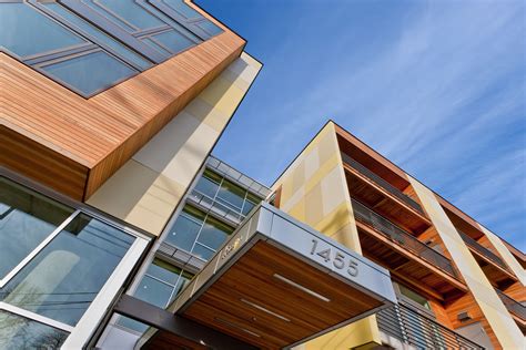 swisspearl composite cement panels give  building high visual impact   durable exterior