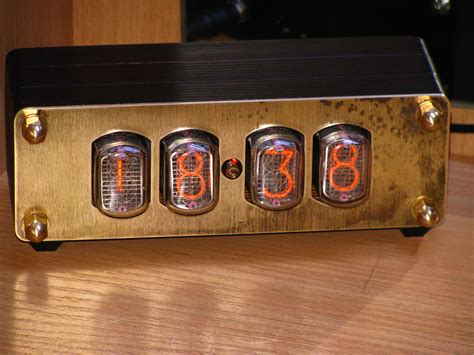 Nixie Tube Clock In 12brass Clocknixie Tubenixie Etsy