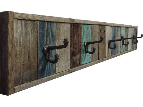Side stands from 6x1 bars for keeping towels etc. 46.5-in Reclaimed Barn Wood Towel Rack (5 Hooks, 7 1/2-in ...