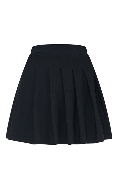 Black Pleated Tennis Skirt Prettylittlething Ie