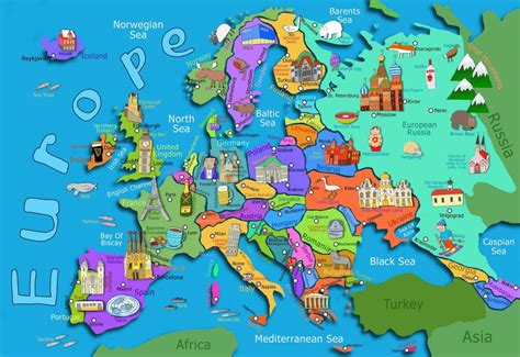 Map Of Europe For Kids Printable Printable Maps