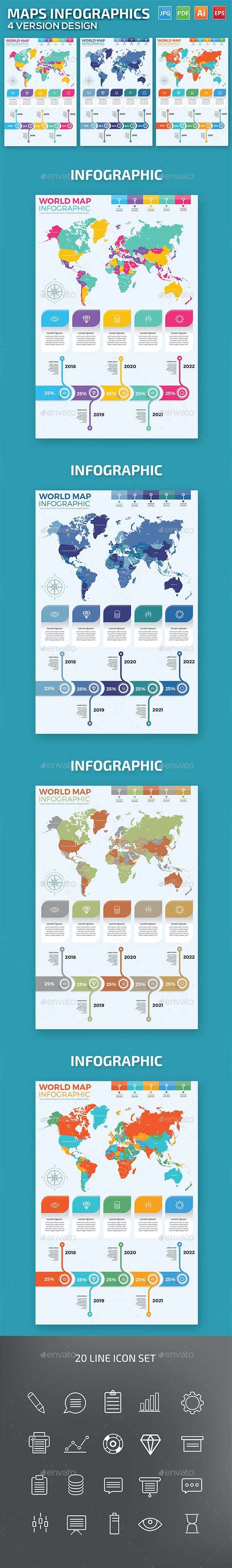 Maps Infographic Masterbundles