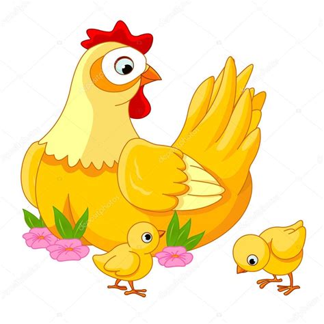 Hen With Cute Chickens Stock Vector Image By ©dazdraperma 100578254