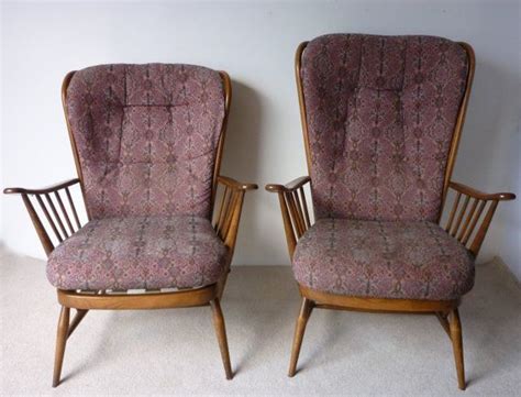 Vintage Pair Of Ercol Armchairs Ercol Easy Chairs Ercol Armchairs
