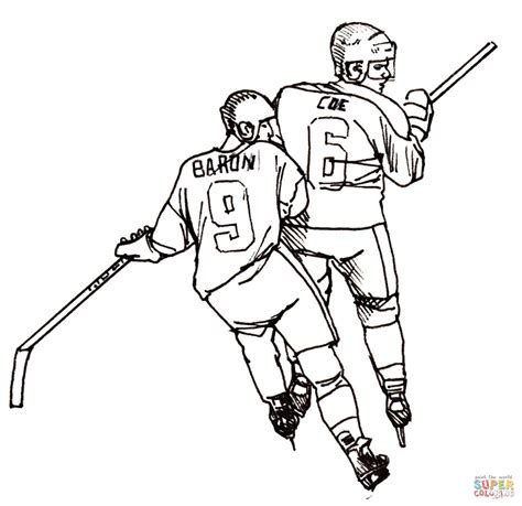 Hockey Player Coloring Page Free Printable Coloring Pages Coloring Home