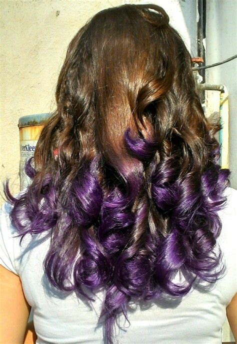 Dip Dye Hair Purple