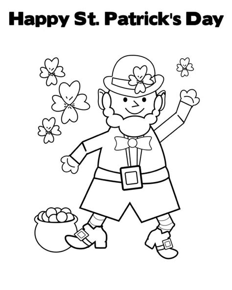 Leprechaun sliding down rainbow coloring page. Printable St Patricks Day Coloring Pages - Coloring Home
