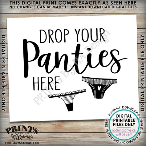 Drop Your Panties Printable Free Printable Templates