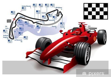 Toutes les mesures de précaution seront prises et mises en place afin d'assurer une meilleure sécurité de nos spectateurs et invités. Fotobehang Poster van Monaco Formule 1 Grand Prix • Pixers ...