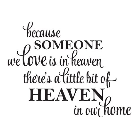 A Little Bit Of Heaven In Our Home Wall Quotes Decal