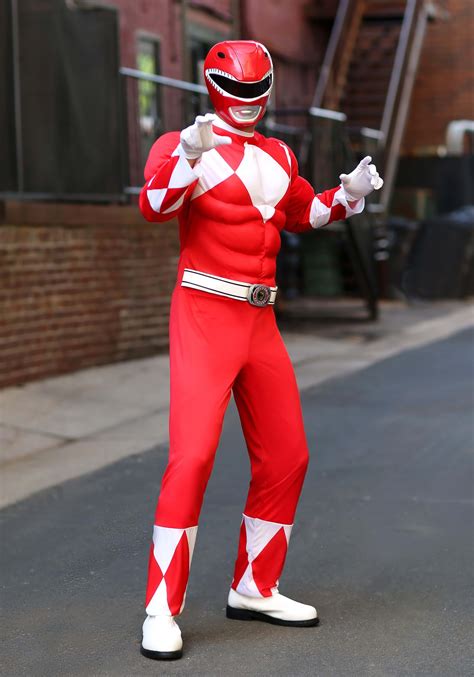 Power Rangers Mens Red Ranger Muscle Costume