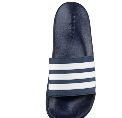 New Adidas Mens Adilette Cloudfoam Slides Blue Sandals