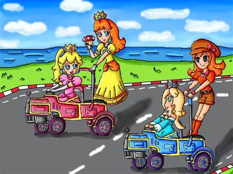 Rosalina And Mona In Mario Kart Double Dash Mario Kart Super Mario Princess Mario
