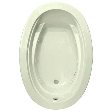 Pedestal whirlpool bathtub by ariel bath. Aquatic Belmont I 60 in. Acrylic Reversible Drain Oval ...